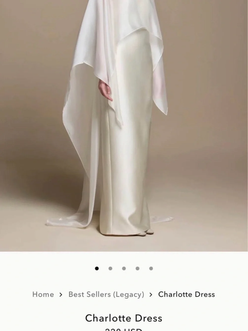 Charlotte Dress — Ivory Minimalist Wedding Gown